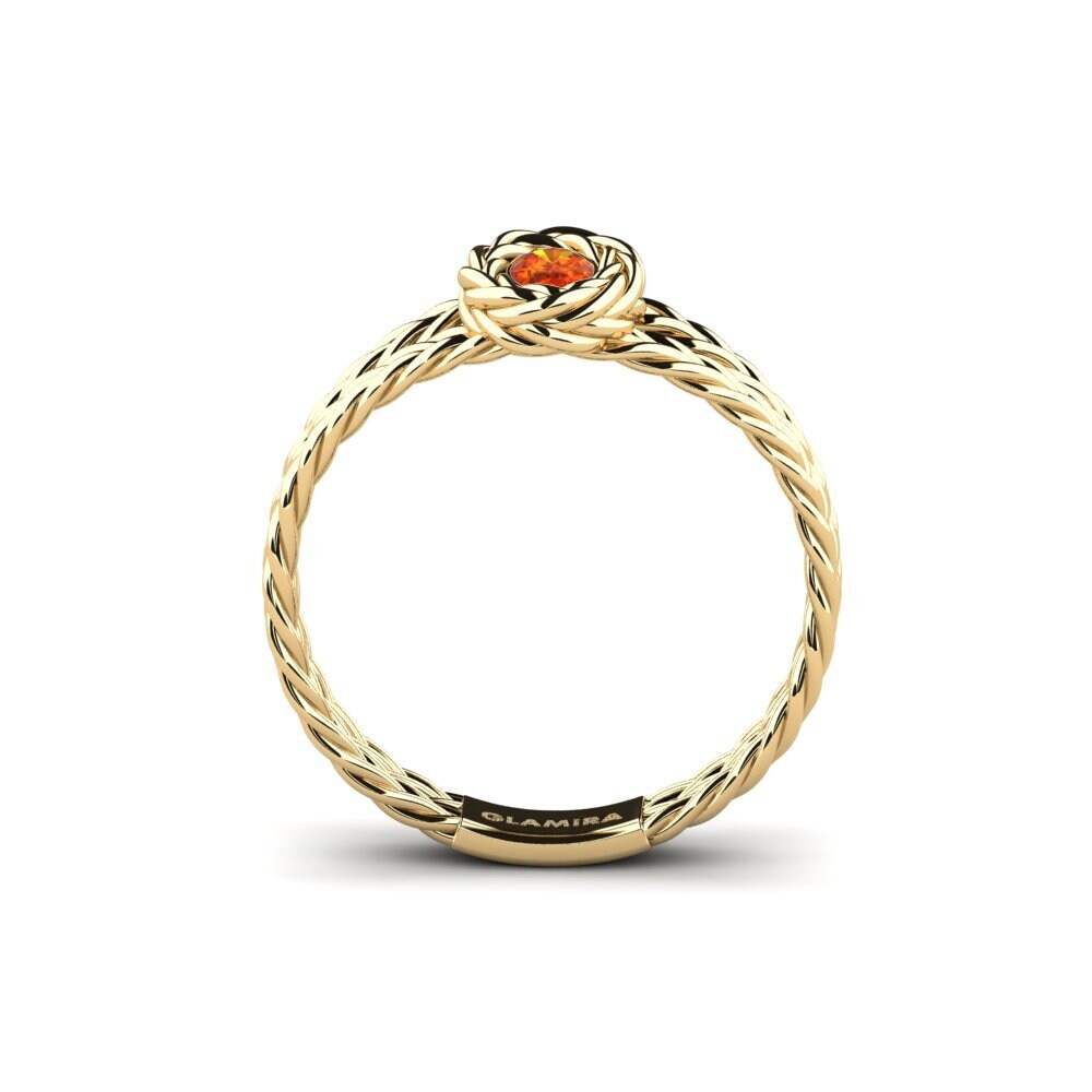 Orangefarbener Saphir Ring Allona