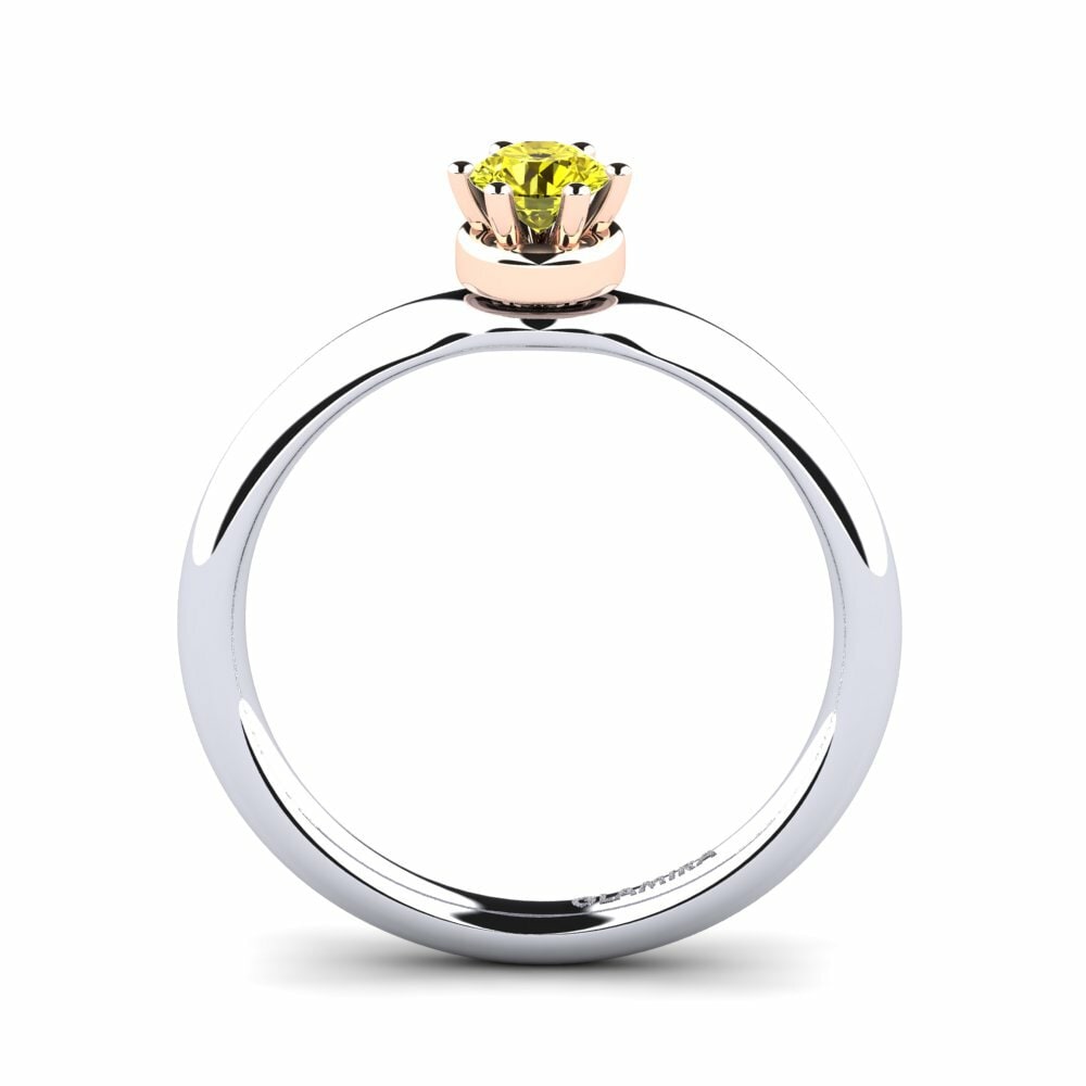 14K Wit & Rood Goud Verlovingsring Almira