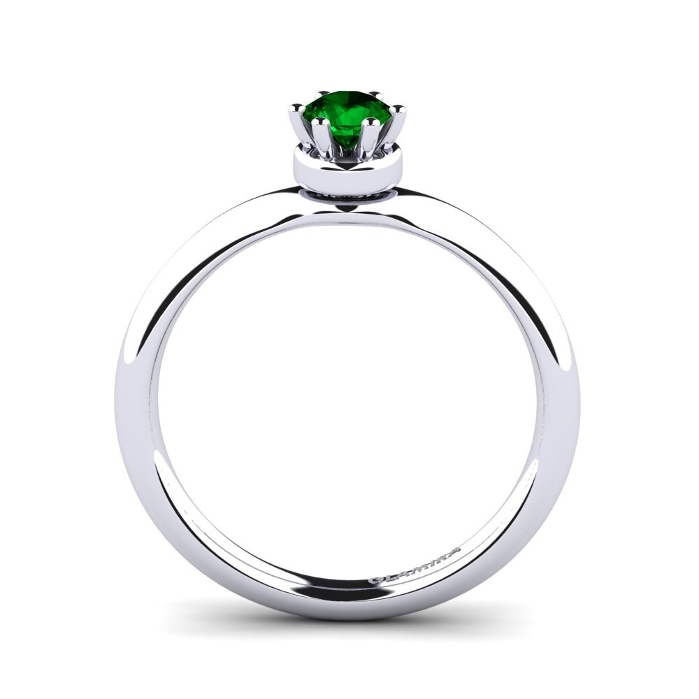 Green Zirconia Engagement Ring Almira