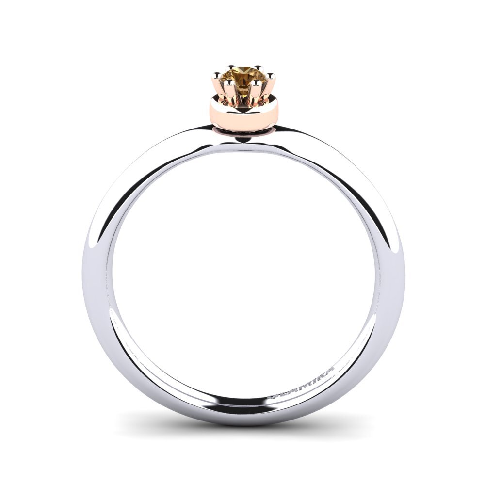 14K Wit & Rood Goud Verlovingsring Almira 0.1 crt