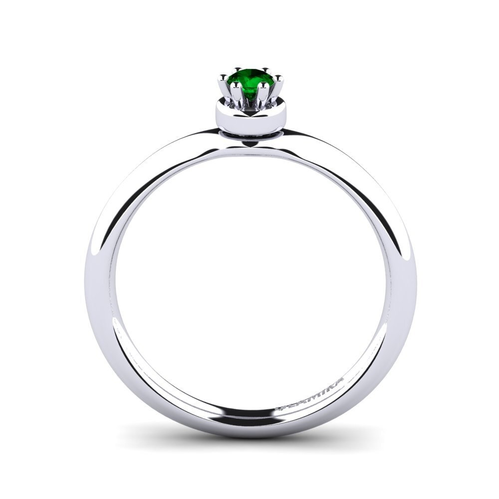 Green Zirconia Engagement Ring Almira 0.1 crt