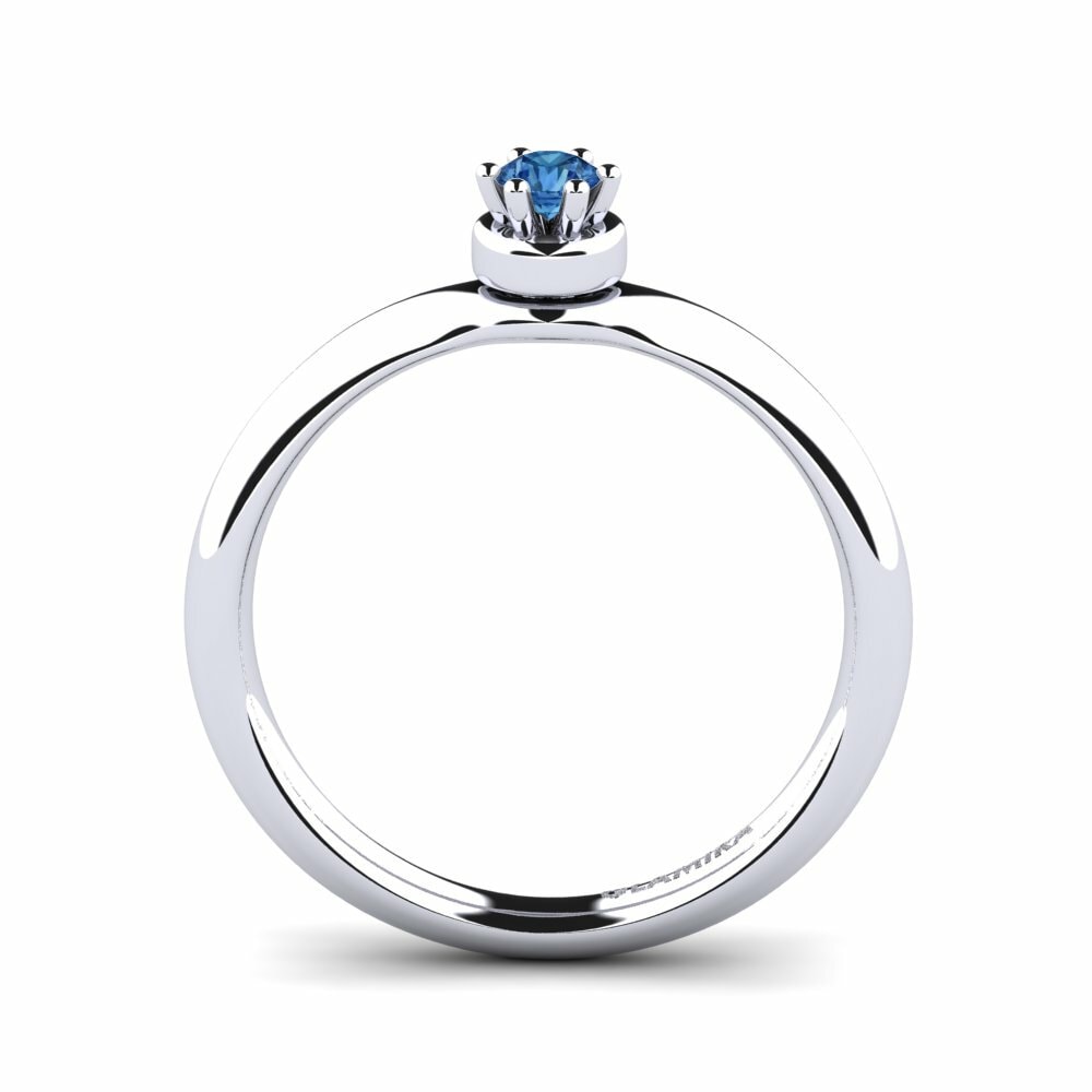 Donker Blauwe Zirkoon Verlovingsring Almira 0.1 crt
