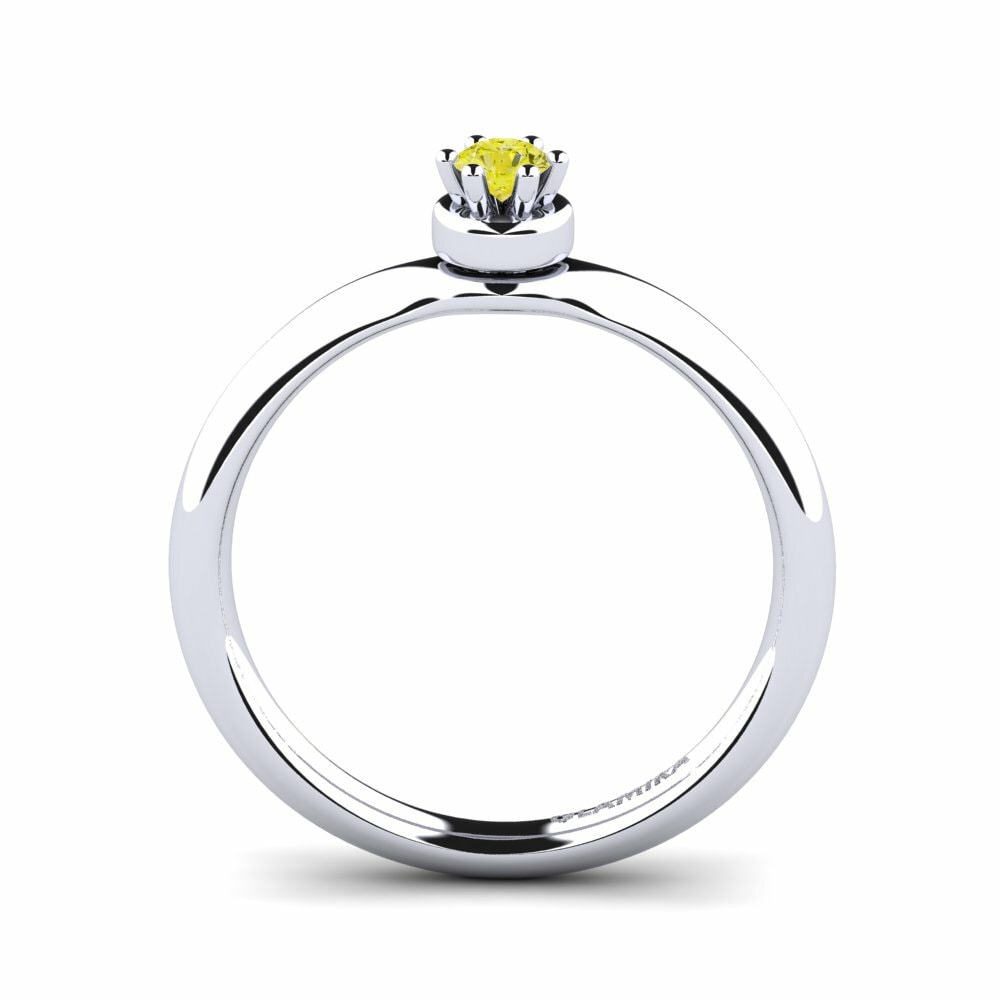 Bague de fiançailles Almira 0.1 crt Diamant Jaune