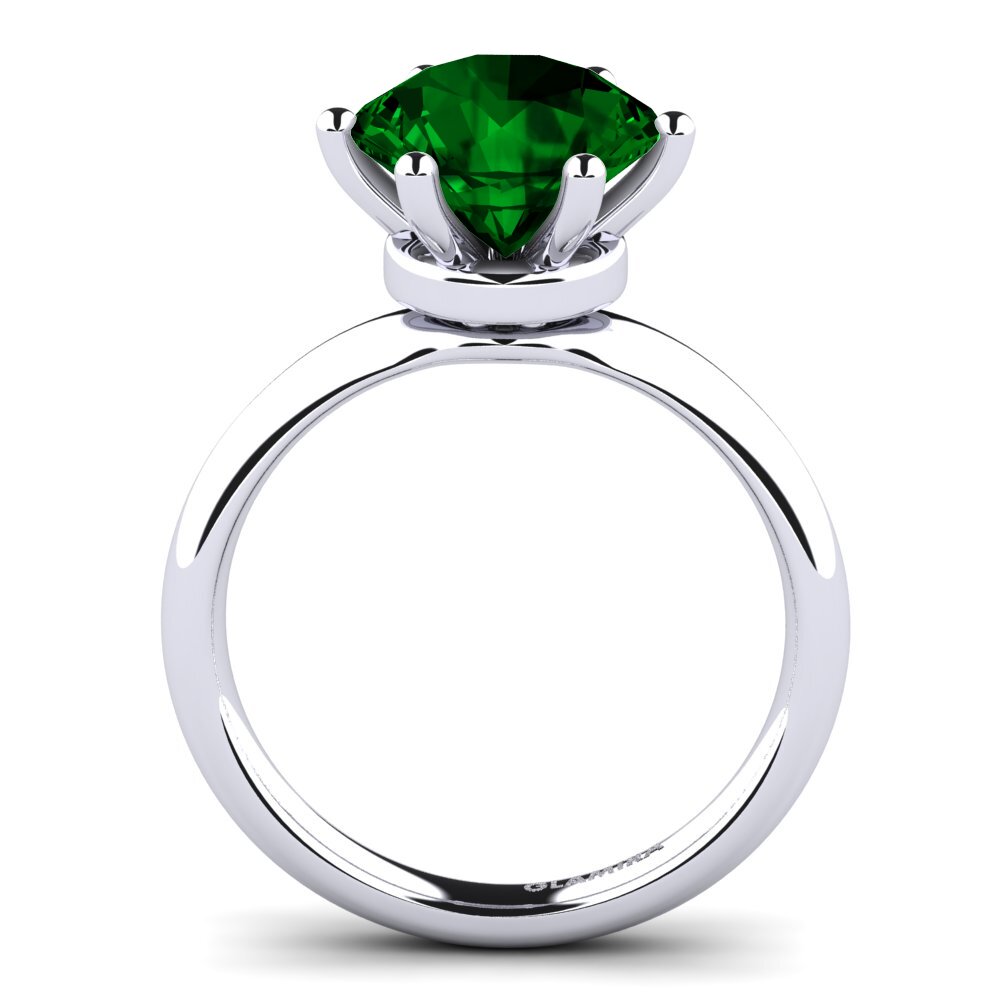 Green Zirconia Engagement Ring Almira 3.0 crt