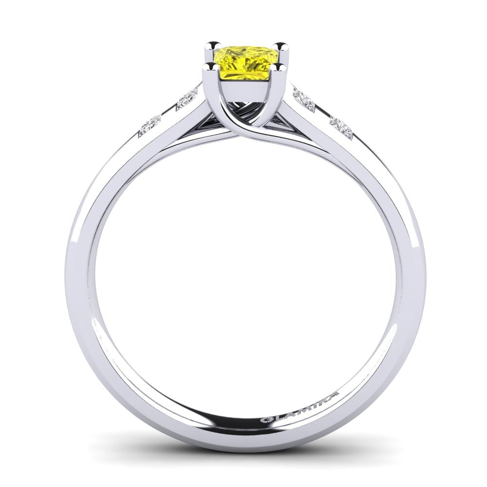 Princess Yellow Diamond Engagement Ring Alondra 0.27 crt