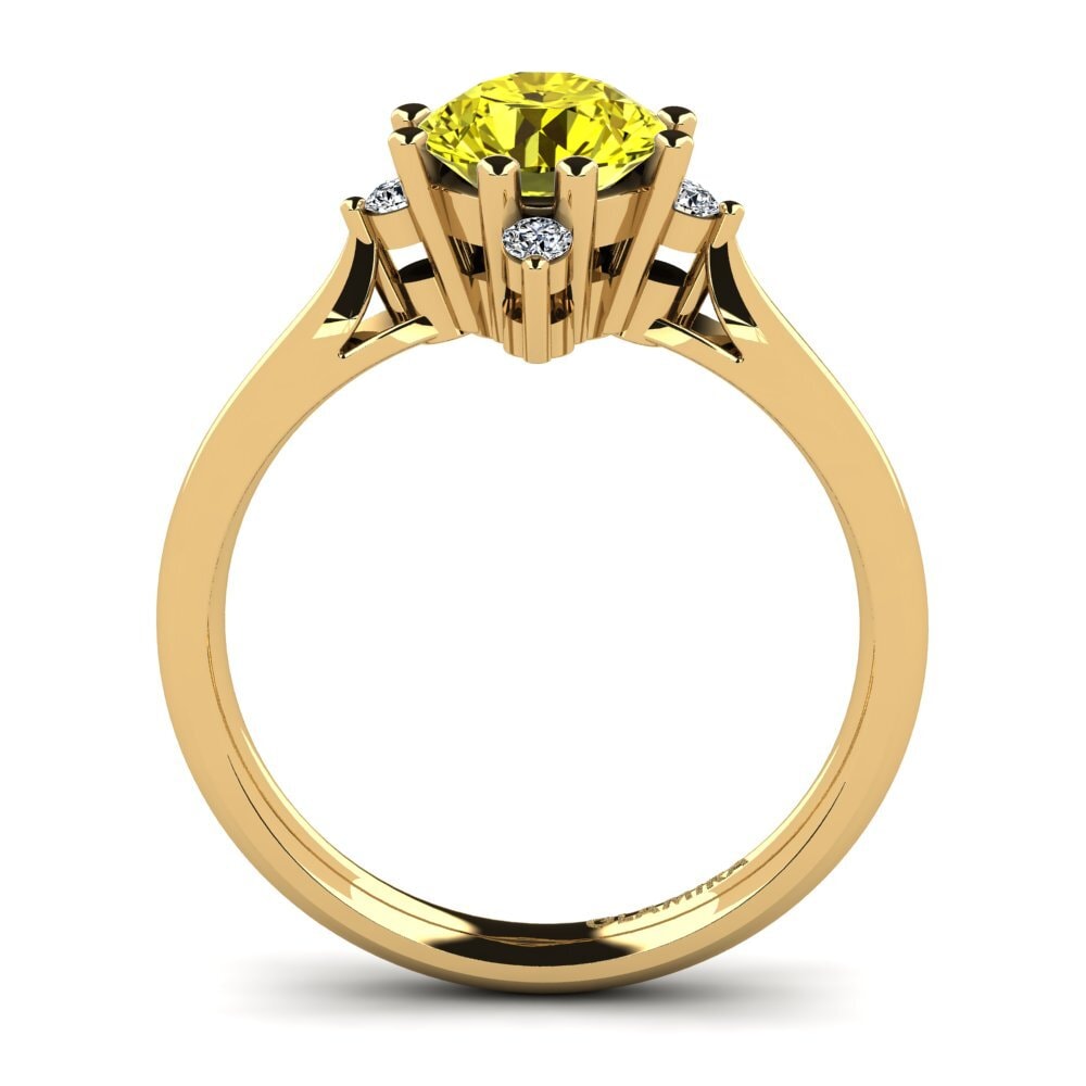 Yellow Diamond Engagement Ring Alonsa 1.0 crt