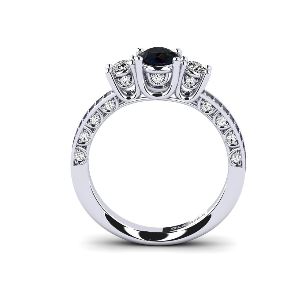Black Opal Engagement Ring Alsatia