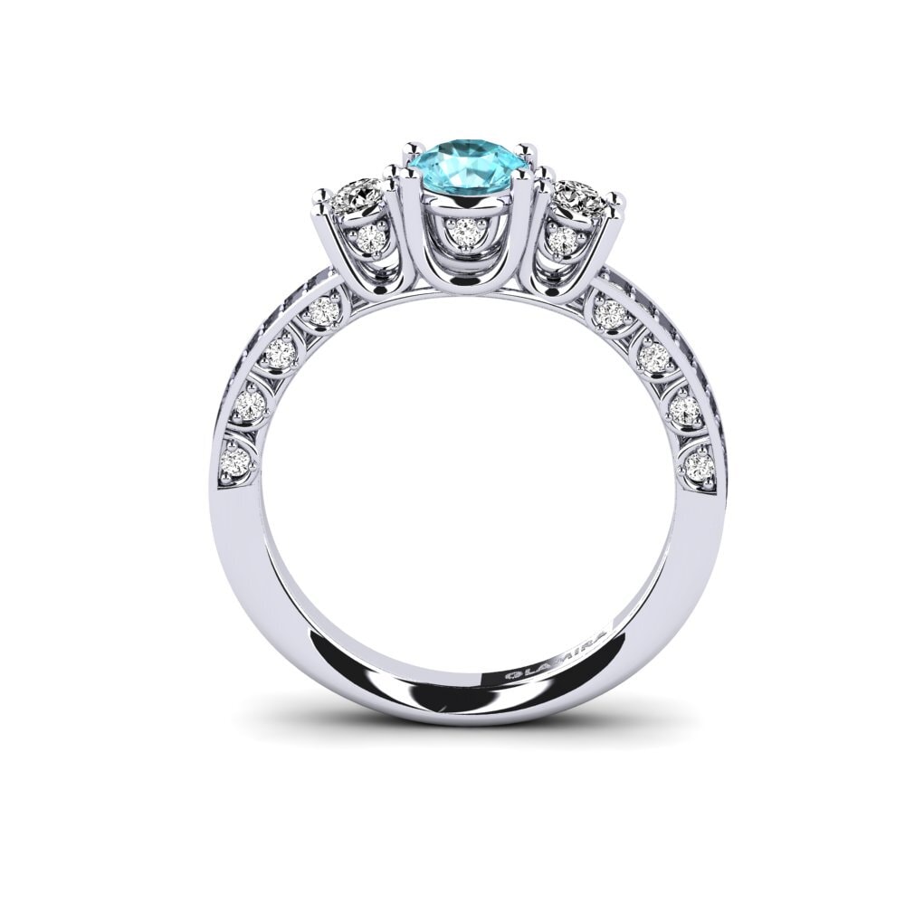 Blue Zircon Engagement Ring Alsatia