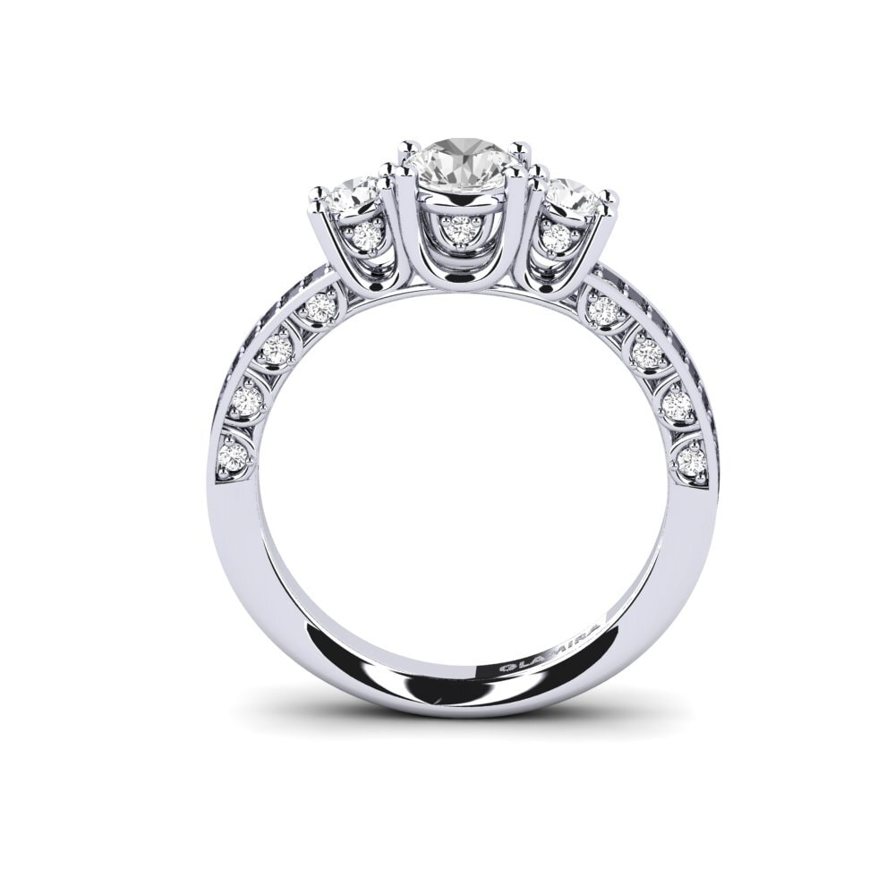 Zafiro blanco Anillo de compromiso Alsatia