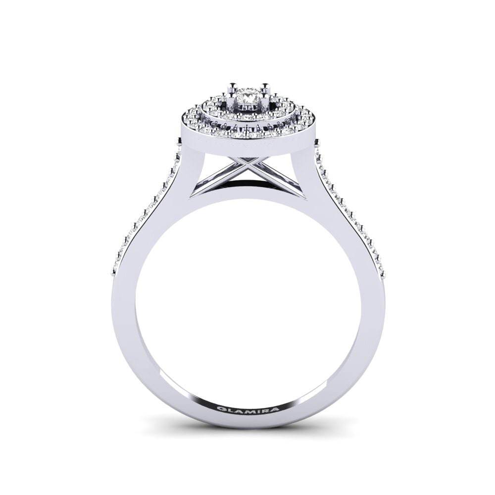 White sapphire Engagement Ring Alsodux