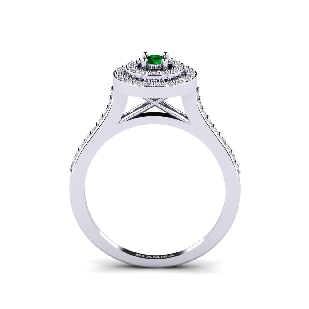 Green Zirconia Engagement Ring Alsodux