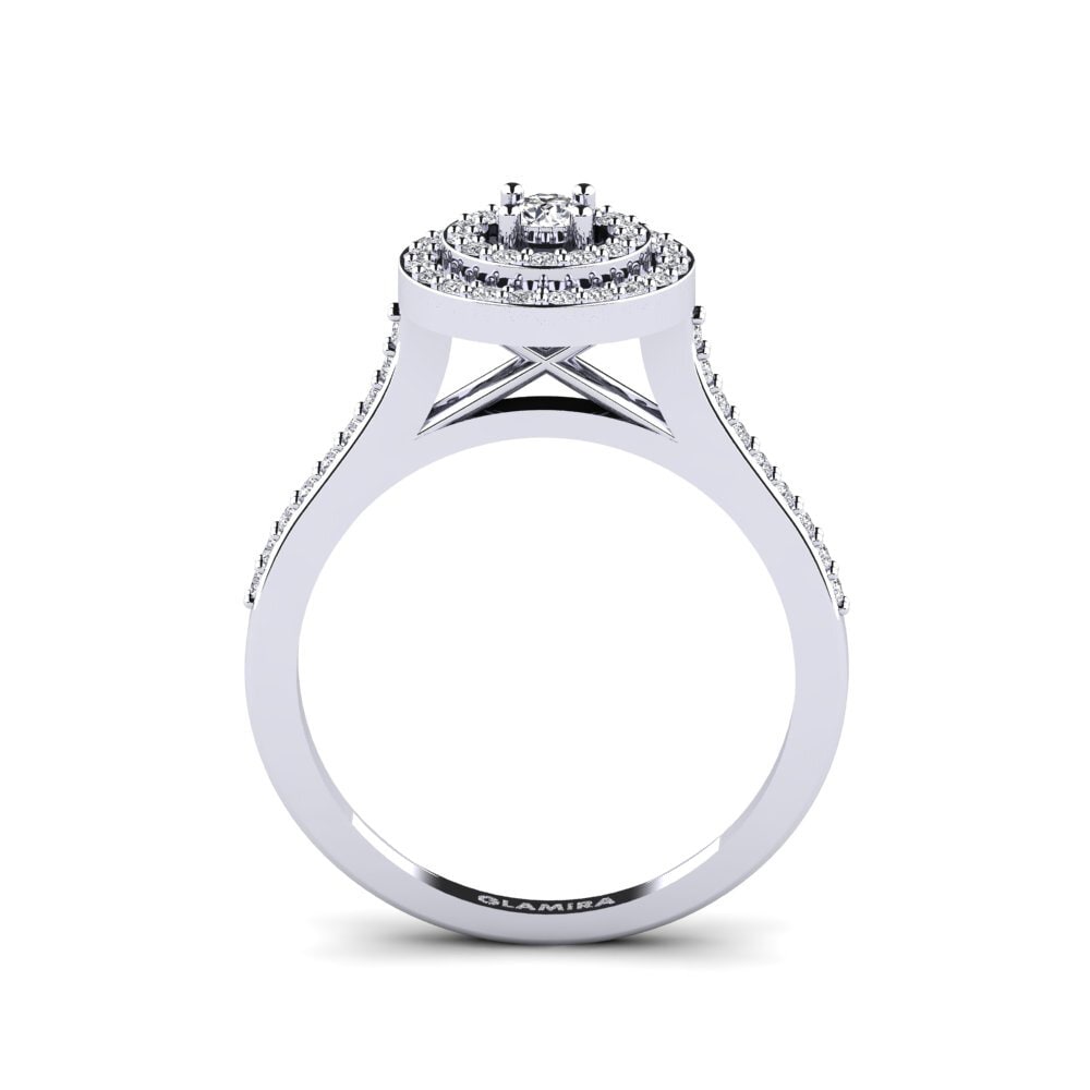 18k White Gold Engagement Ring Alsodux