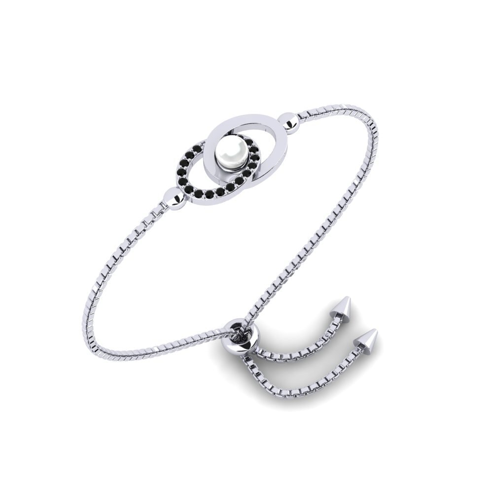 950 Platinum Black Diamond Women's Bracelet Alus