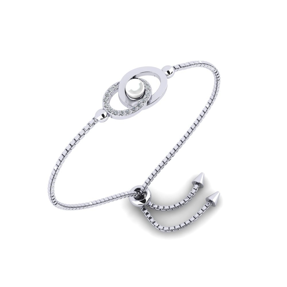 950 Platinum Zirconia Women's Bracelet Alus
