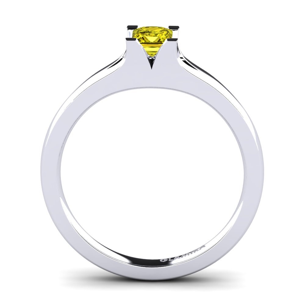 Diamante Amarillo Anillo de compromiso Alvina 0.4 crt