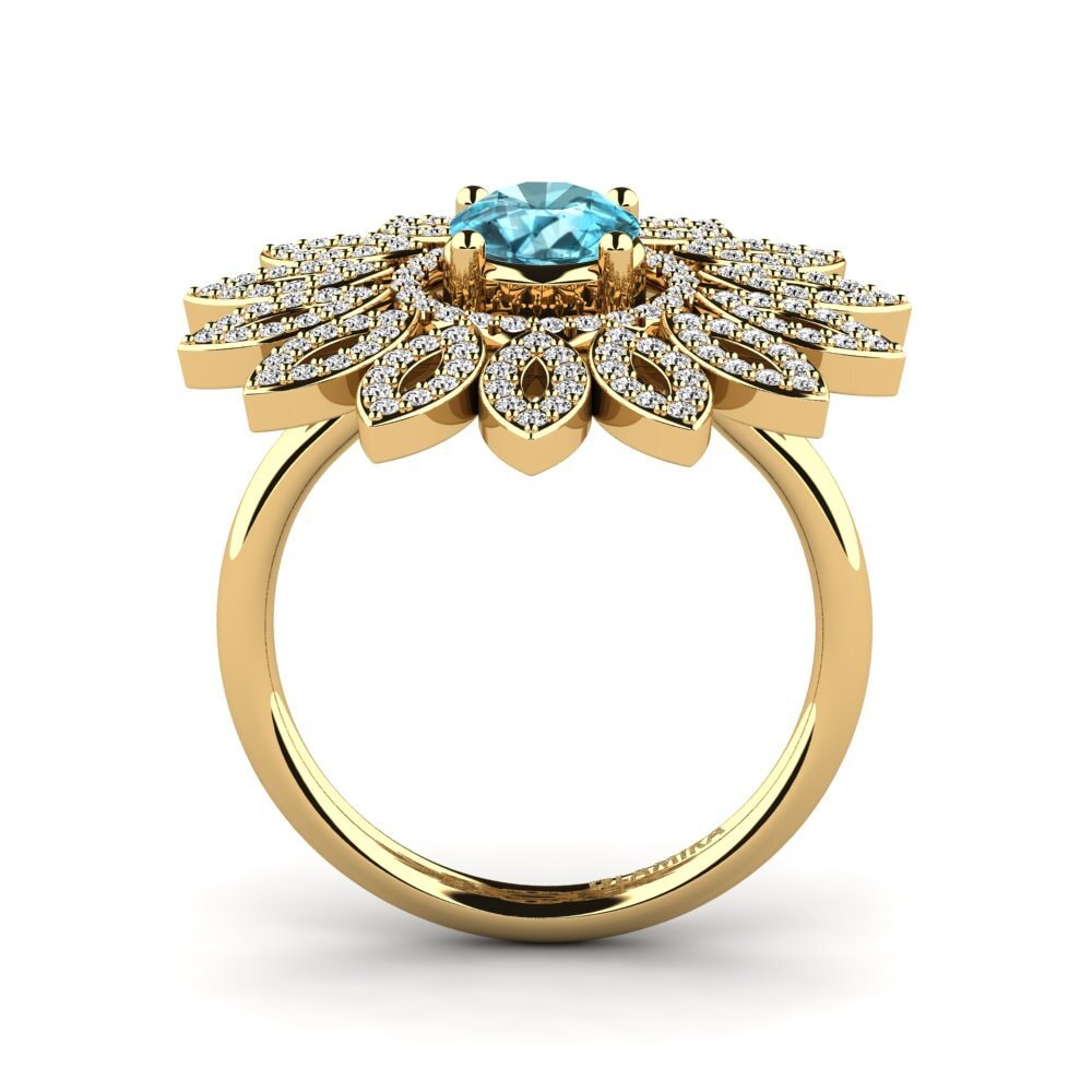 Blauer Zirkon Ring Alzubra