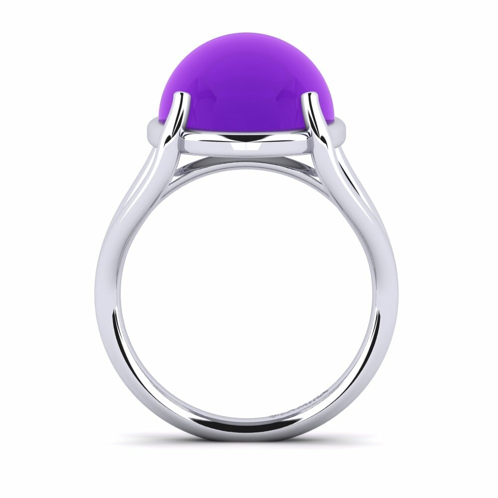 Améthyste Cabochon Bague Amaleta