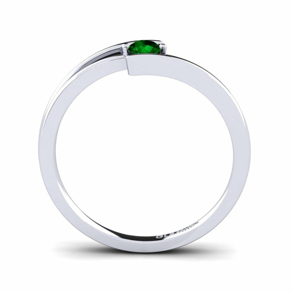 Green Zirconia Engagement Ring Amalia