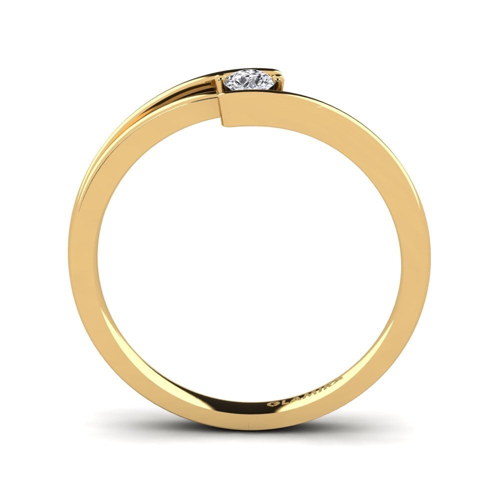 14ct Yellow Gold Engagement Ring Amalia 0.1 crt