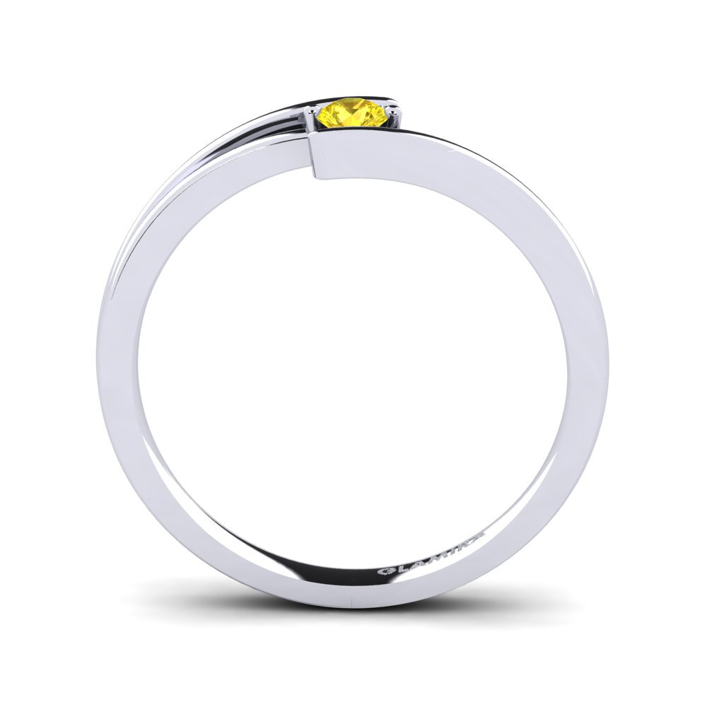 Yellow Sapphire Engagement Ring Amalia 0.1 crt