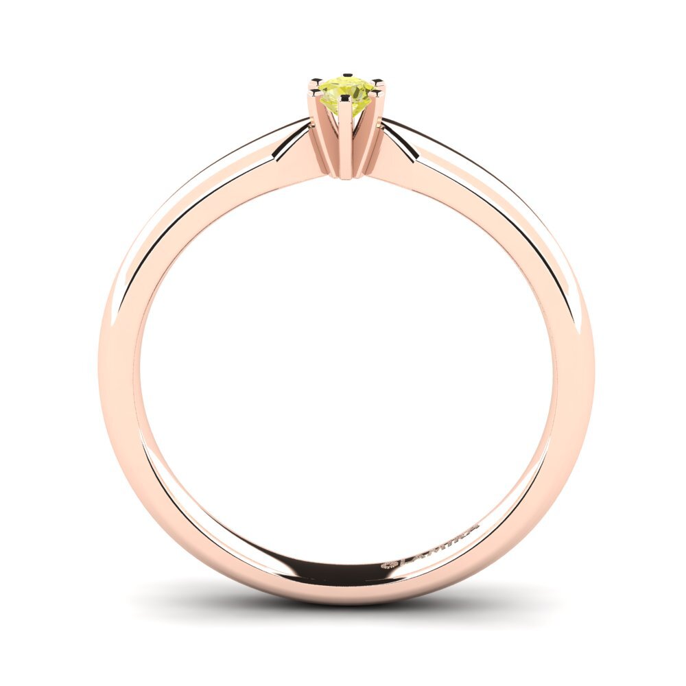 Diamante Amarillo Anillo de compromiso Amanda 0.1crt