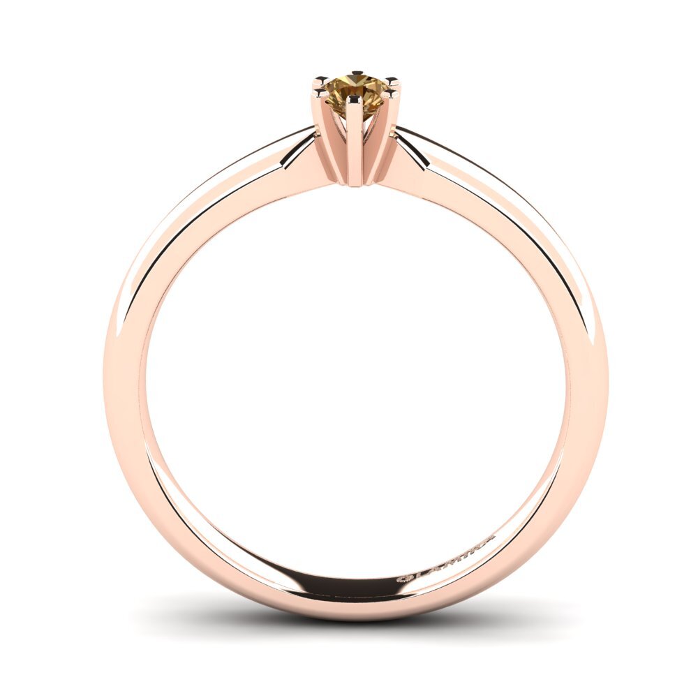 Hnědý diamant Zásnubní prsten Amanda 0.16crt