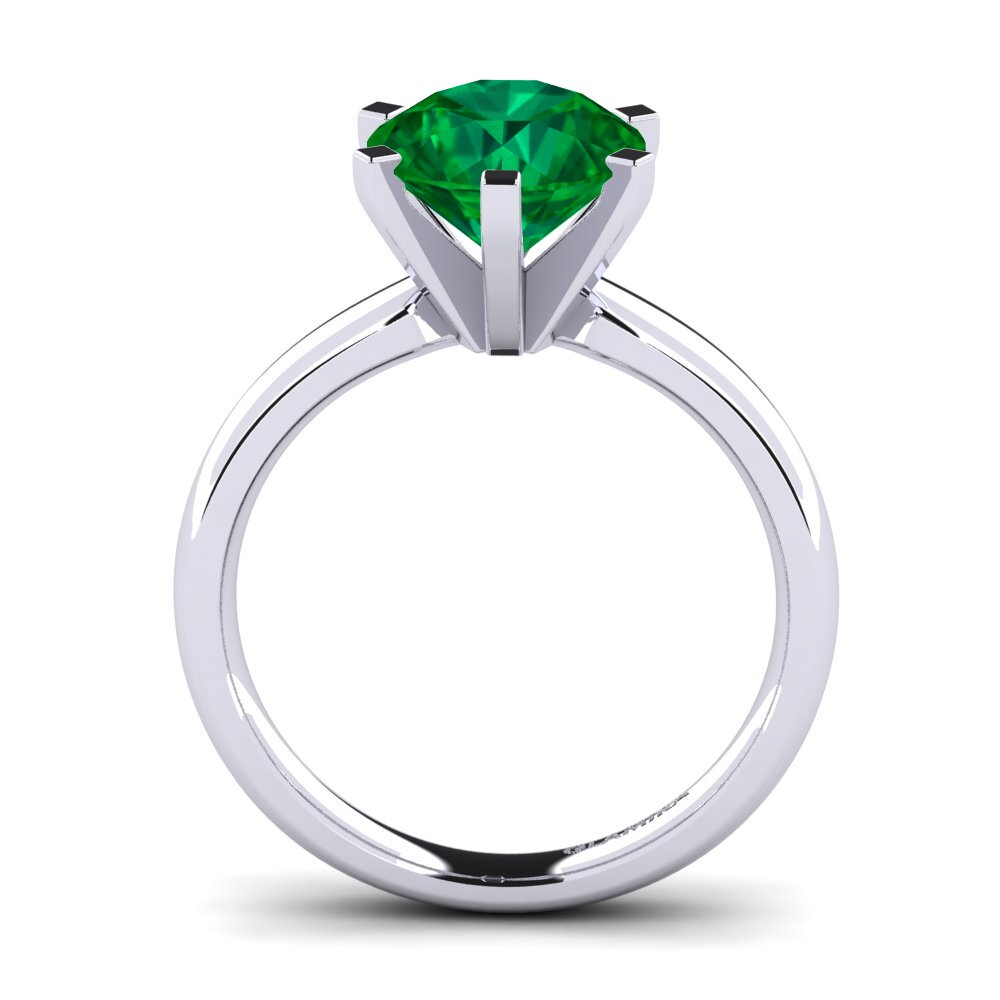 Esmeralda (creada en laboratorio) Anillo de compromiso Amanda 3.0crt