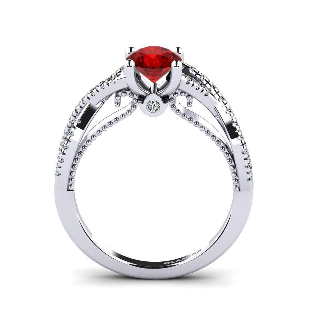 Ruby (Lab Created) Engagement Ring Amaranta