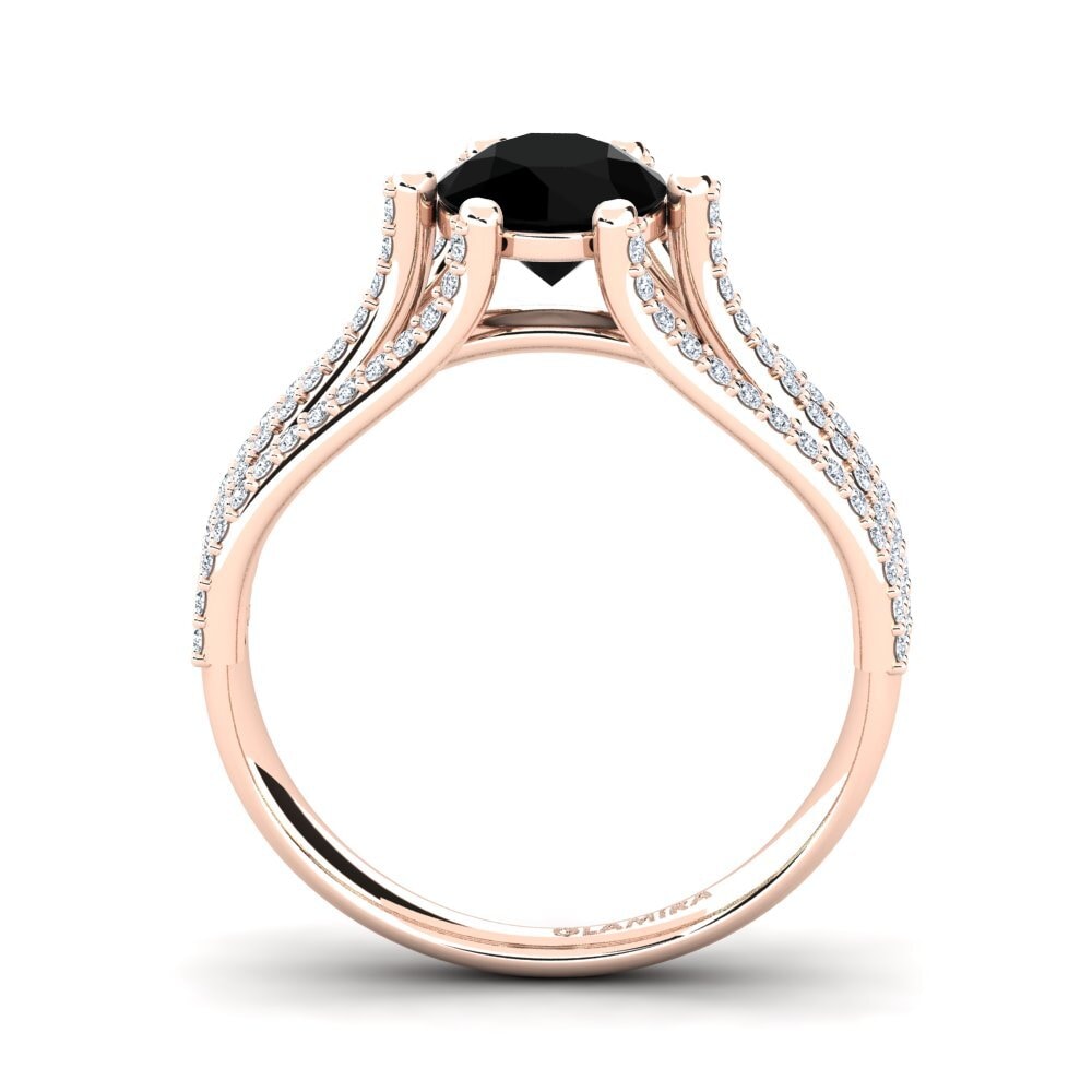 Black Diamond Engagement Ring Amatia