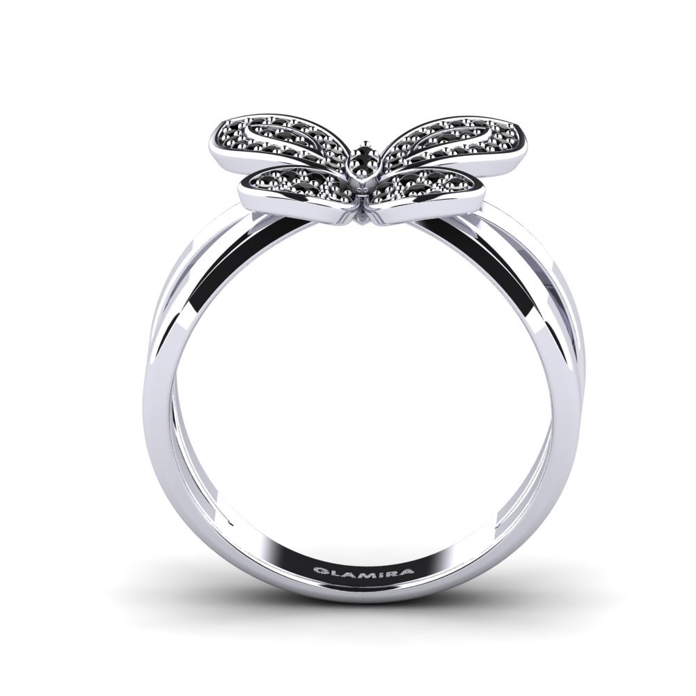 Zafiro negro Anillo Amaura