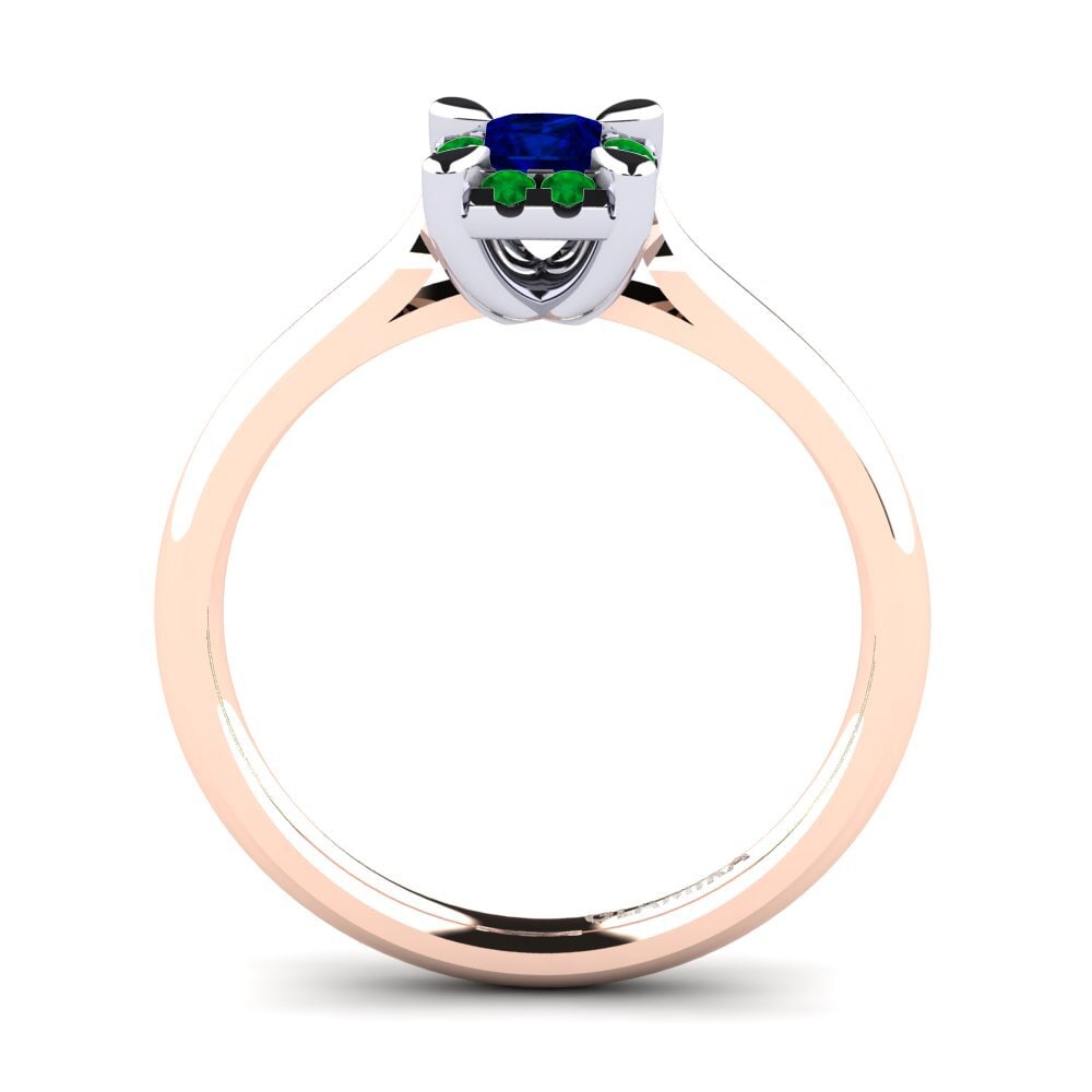 14k Rose & White Gold Engagement Ring Amay 0.2 crt