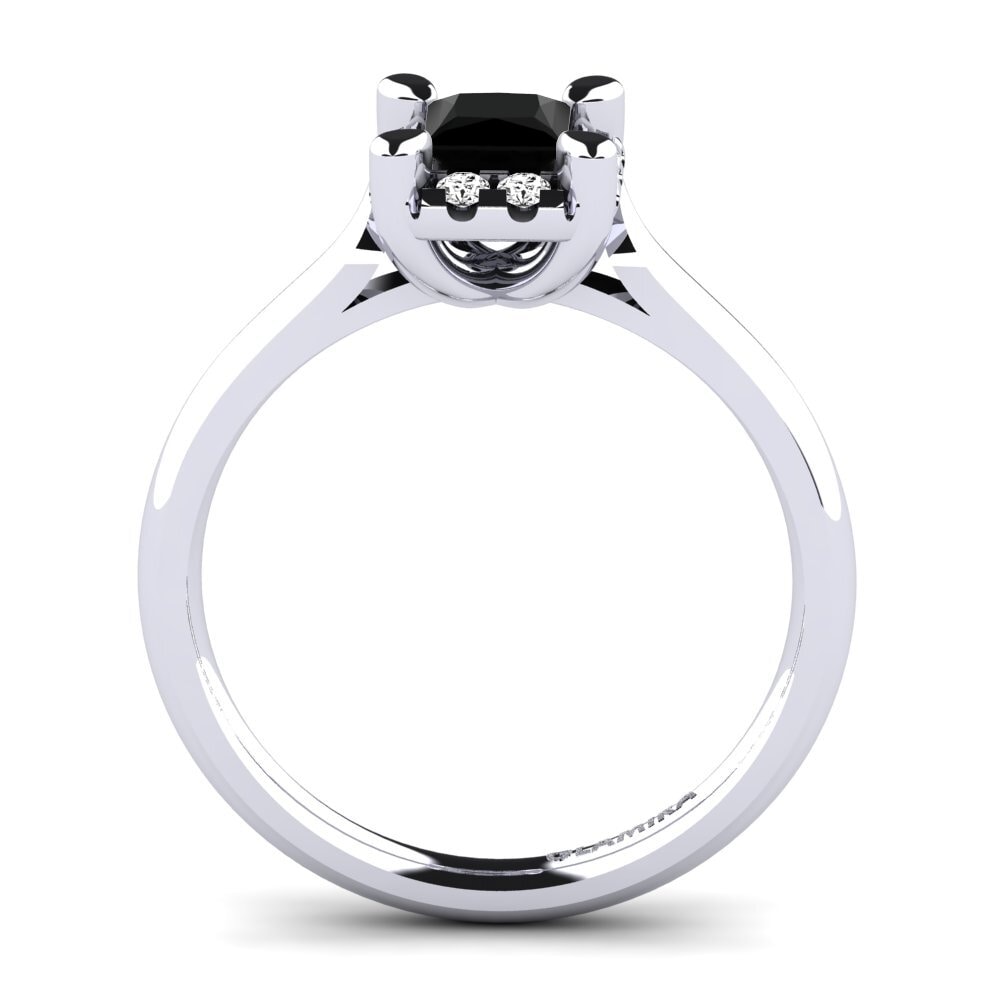 Black Onyx Engagement Ring Amay