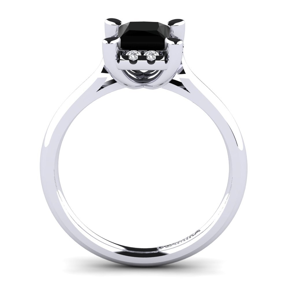 Black Onyx Engagement Ring Amay 0.93 crt