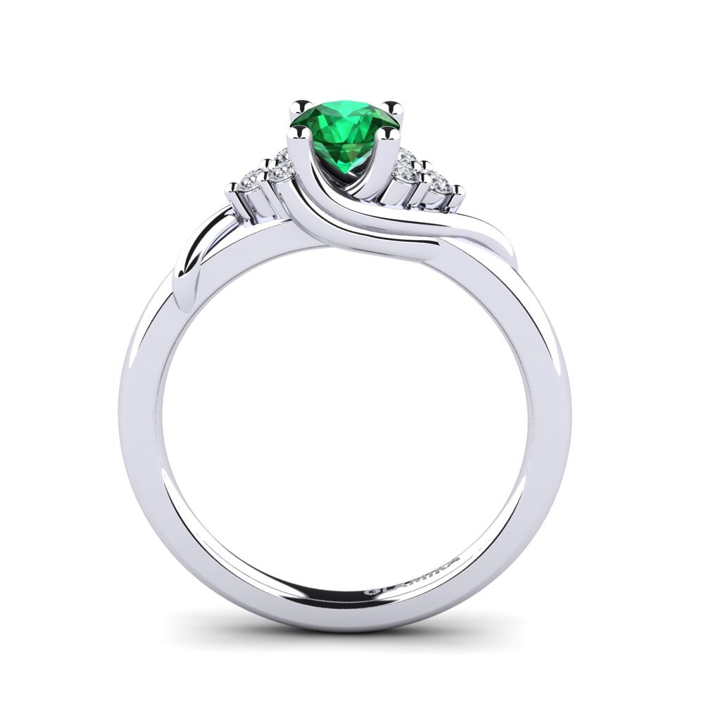 Emerald (Lab Created) Engagement Ring Amaya 0.5 crt