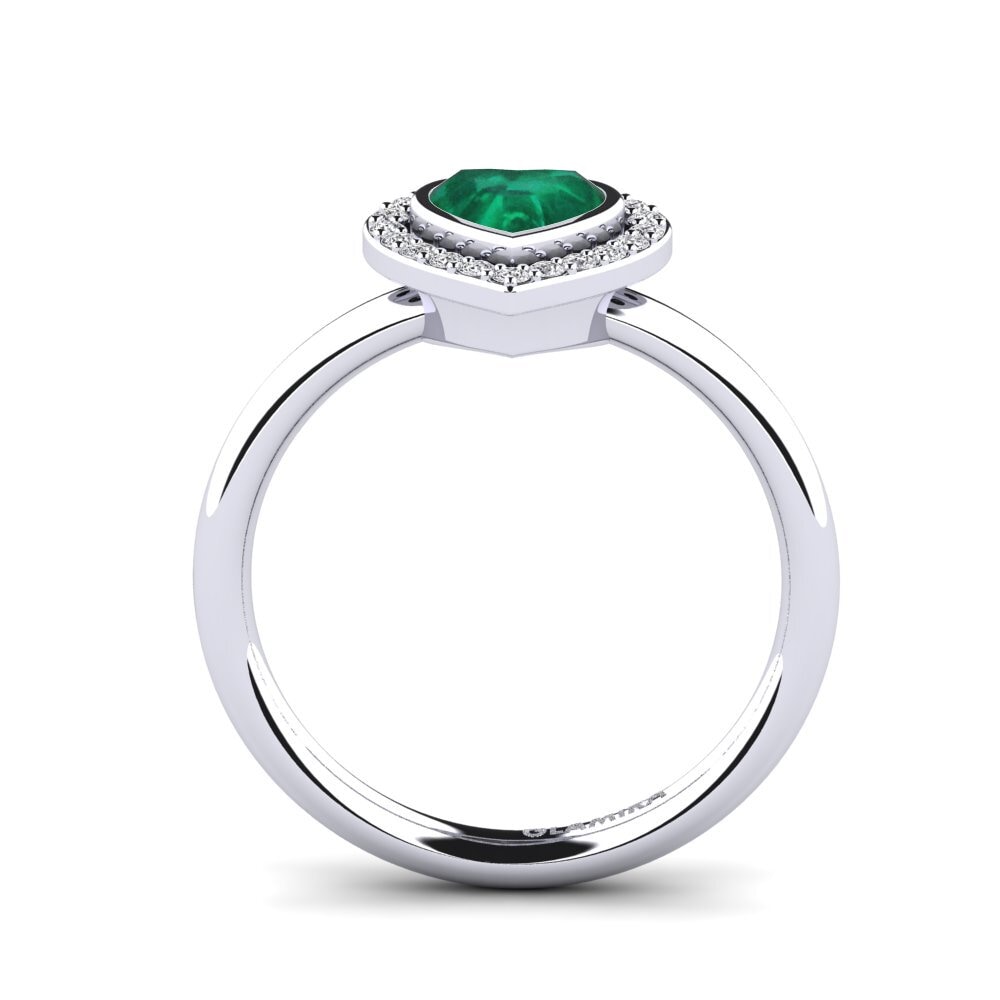 Heart Emerald Women's Ring Amery