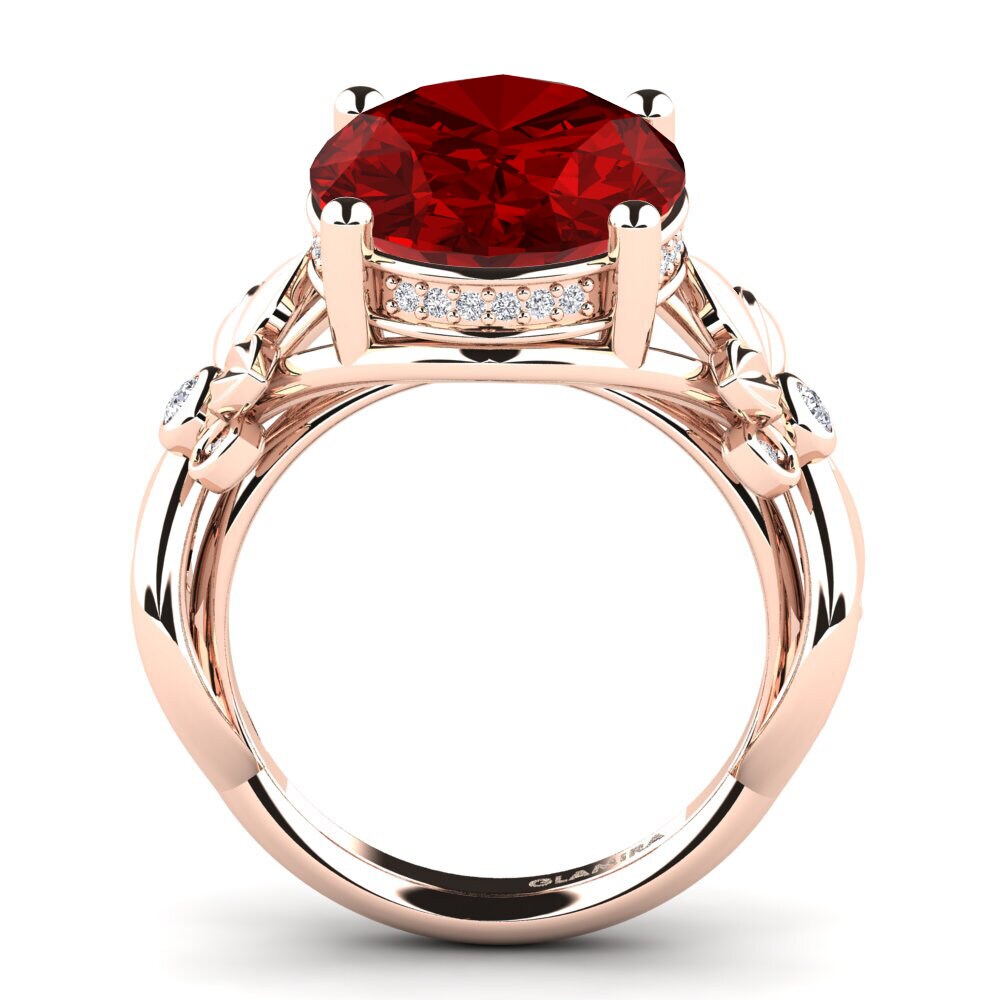 Rubis (créé en laboratoire) Bague Ami
