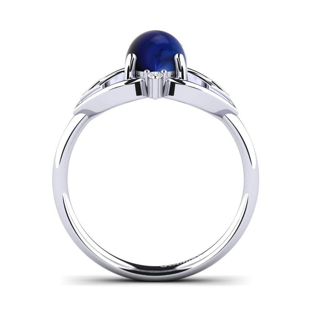 Zafiro Cabujón Anillo Amobilis