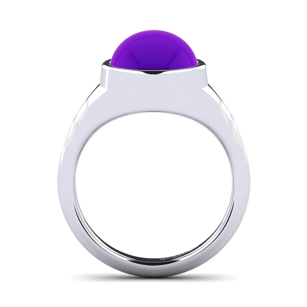 Améthyste Cabochon Bague Amonaria