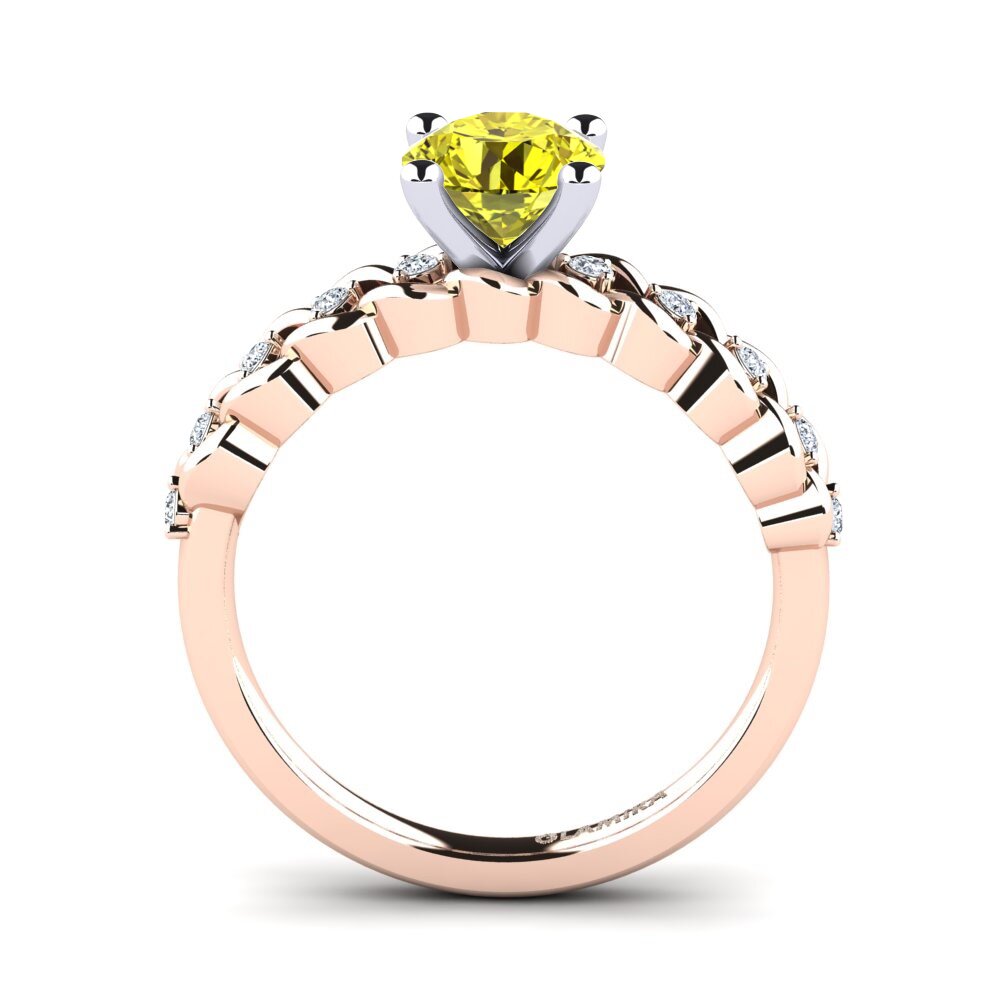 Yellow Diamond Engagement Ring Amora 1.0 crt