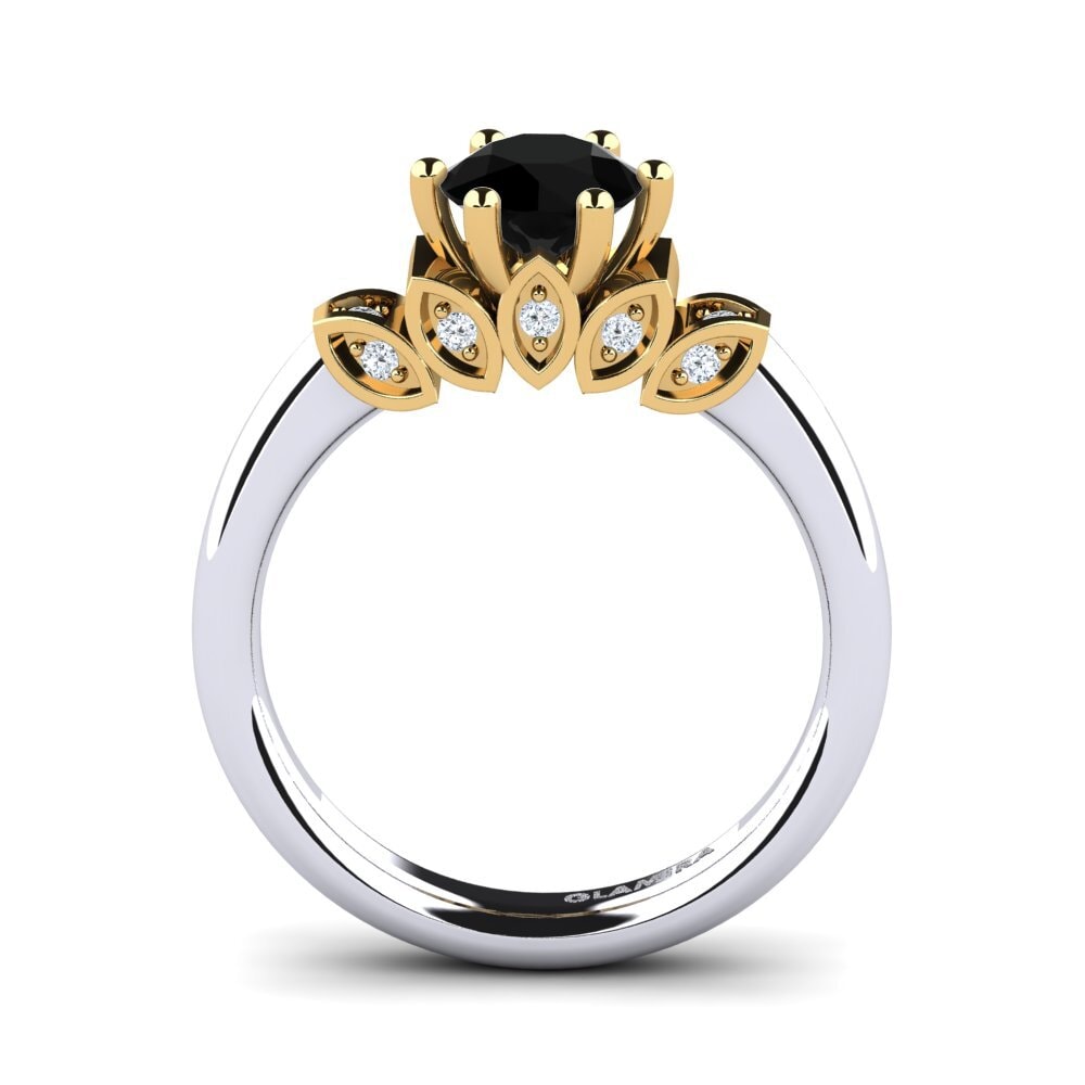 Black Sapphire Engagement Ring Amrita