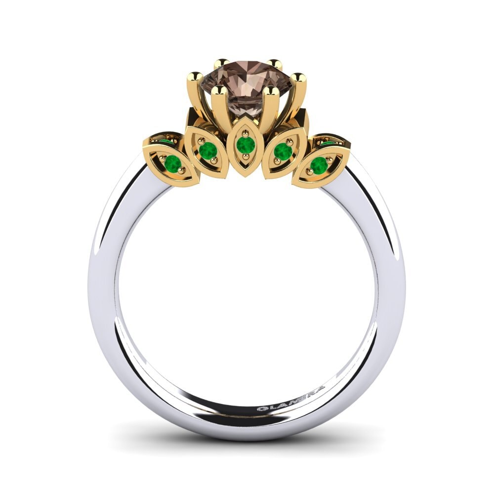 Smoky Quartz Engagement Ring Amrita