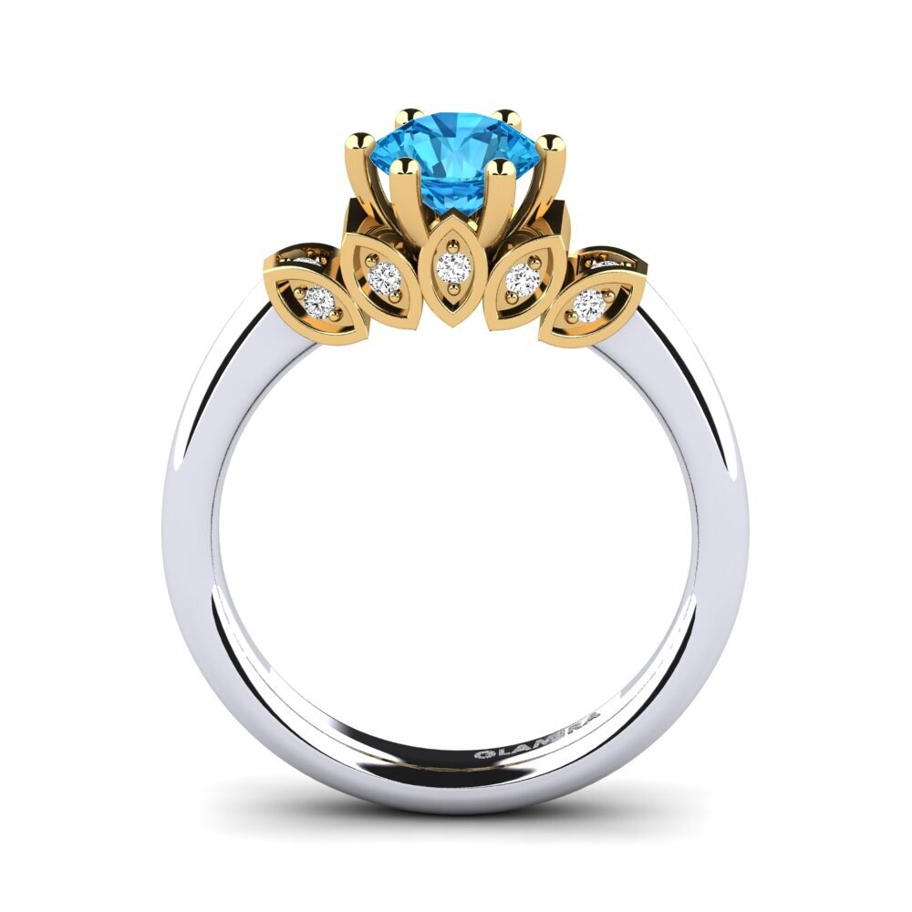 Blue Topaz Engagement Ring Amrita
