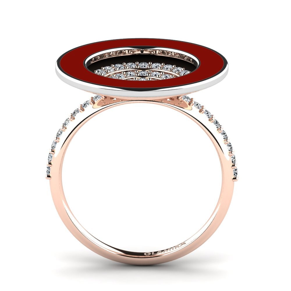 375 Rot & Weißgold Ring Amutat
