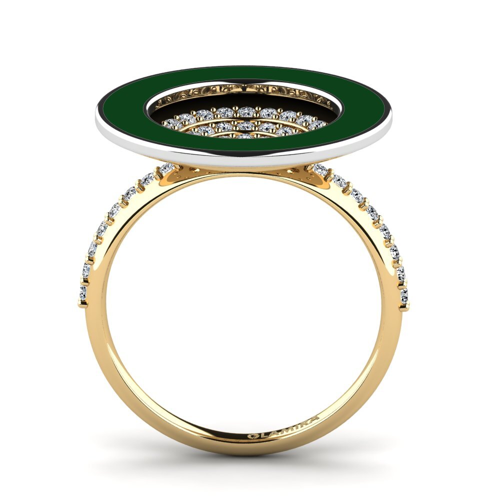 750 Gelb & Weißgold Ring Amutat