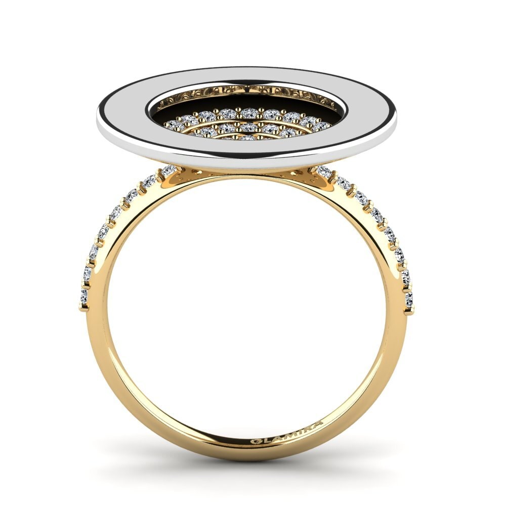 Or Jaune & Blanc 14k Bague Amutat