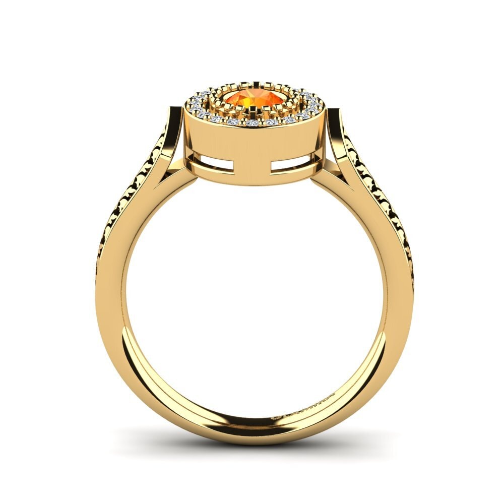 Orange Sapphire Engagement Ring Anajulia