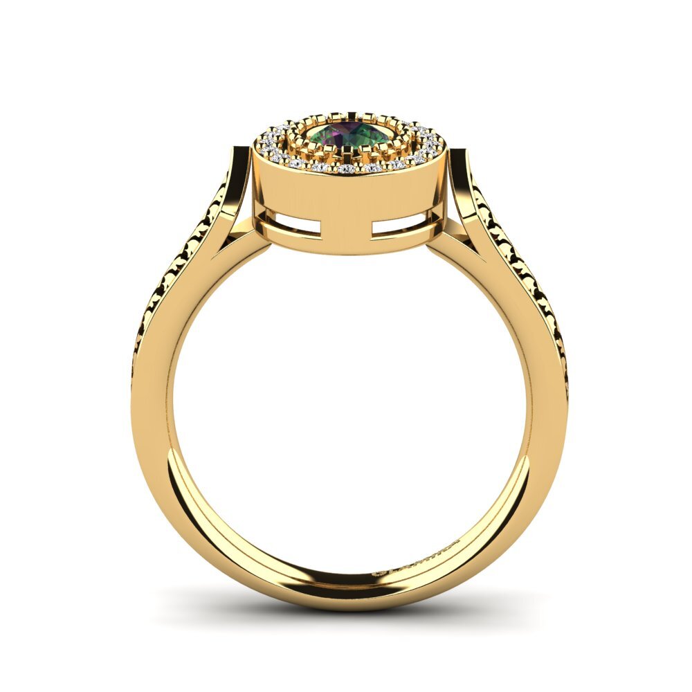 Topacio Místico Anillo de compromiso Anajulia