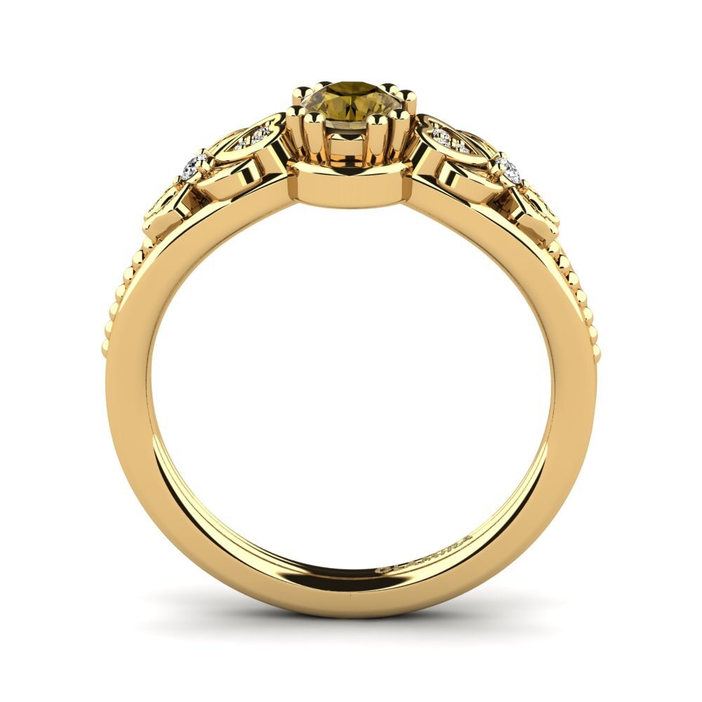 Circón Marrón Anillo de Mujer Anamir