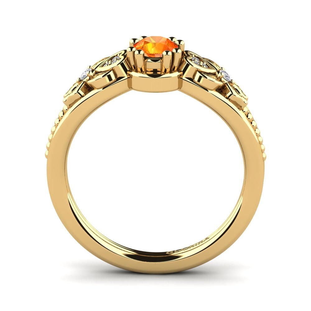 Orange Sapphire Women's Ring Anamir