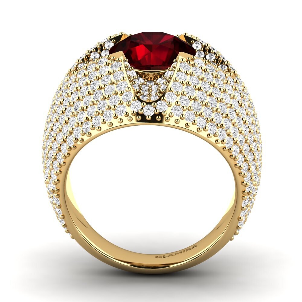 14k Oro Amarillo Anillo Andin